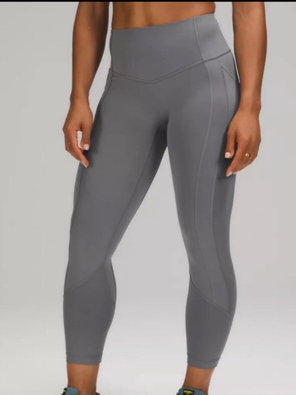 Lululemon All The Right Places Leggings Women’s 6 Dark Grey 23” Side Pocket